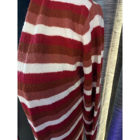 TRUE CRAFT Cardigan Bold Stripe Rust XS NWT MSRP $40 - Picture 3 of 6
